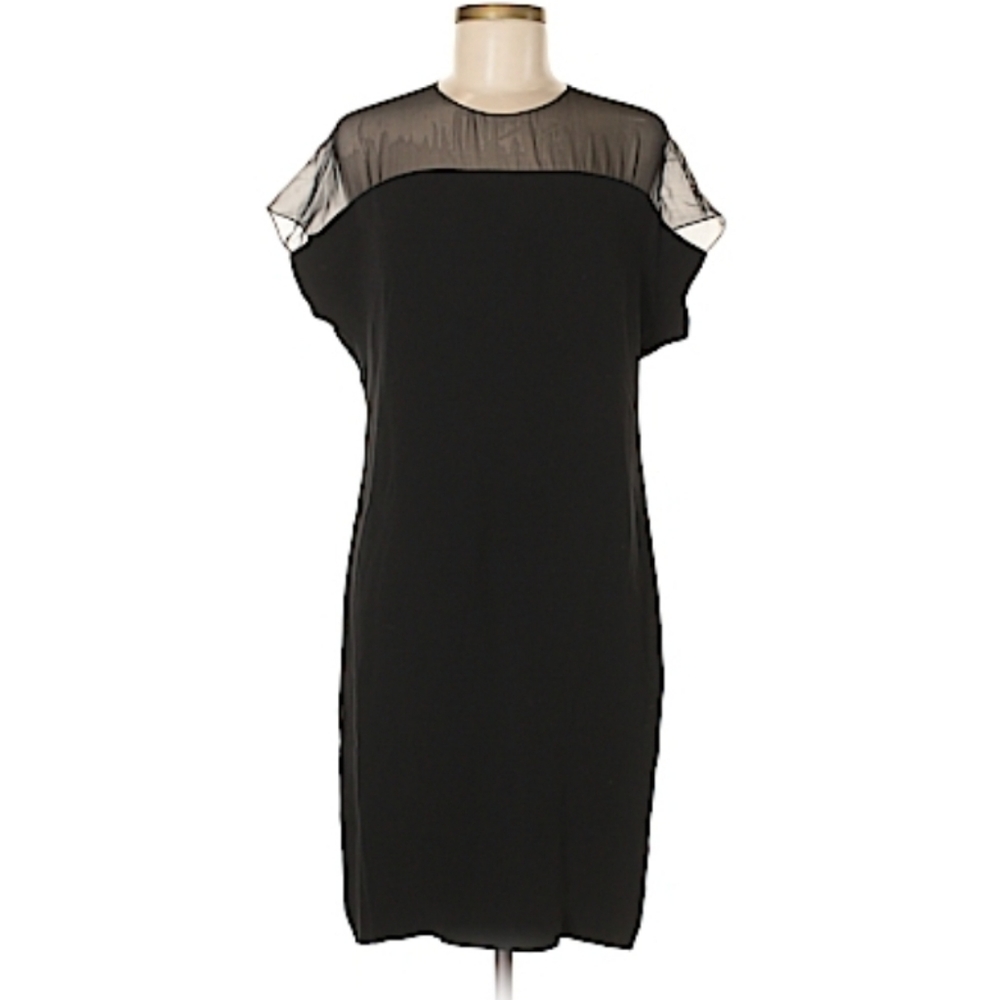 Ralph Lauren Collection Purple Label Black Silk Dress Sz 8